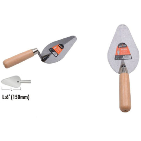 Trade Shop - STAHLKELLE, PFIRSICHFORM, SPATEL 150 MM, 6" HOLZGRIFF, HARDWARE 90476 -