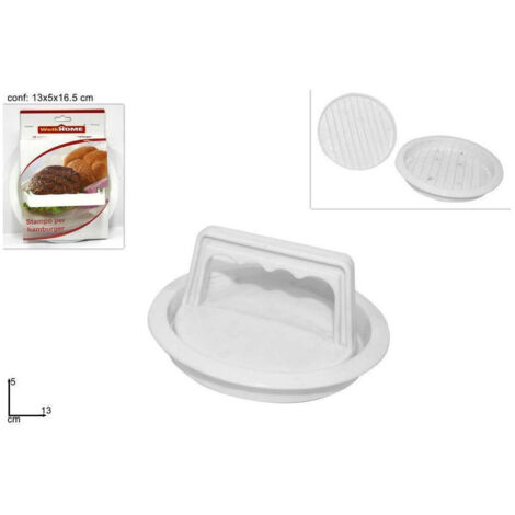 Trade Shop - Stampo Per Hamburger Pressa Carne In Plastica Macinata Manuale Cucina -