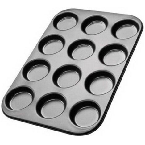 TRADE SHOP - Stampo Teglia Antiaderente 12 Posti Per Muffin Ruoto Capcake Pasticceria -
