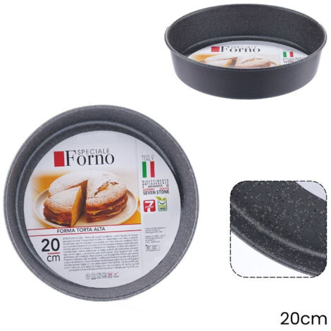 TRADE SHOP - Stampo Teglia Forma Tonda Torta Alta Antiaderente Antigraffio Da Forno ø20-22-24-28-32cm - -diametro 20cm -