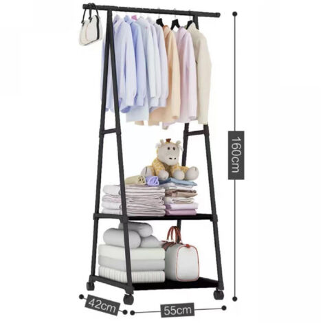 Trade Shop - Stand Appendiabiti Attaccapanni En Legno Mdf Y Metalla Room -