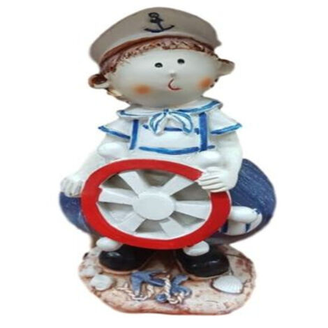 TRADE SHOP - Statua Statuina Marinaio Umoristico Complemento Arredo Bomboniera Mare -