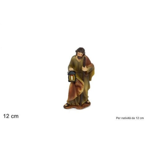 TRADE SHOP - Statuina San Giuseppe 12cm Per Presepe In Resina Decoro Natale Natalizi Natività -