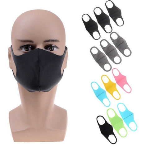 Trade Shop - STAUBMASKE ATEMSCHUTZMASKE BAKTERIEN STAUB 3 MASKEN FÜR ERWACHSENE -