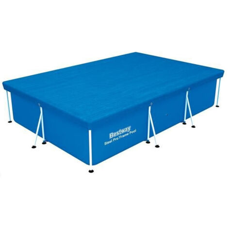 Trade Shop - STEEL PRO POOLABDECKUNG 259X170X61CM OBERIRDISCH RECHTECKIG 58105 -