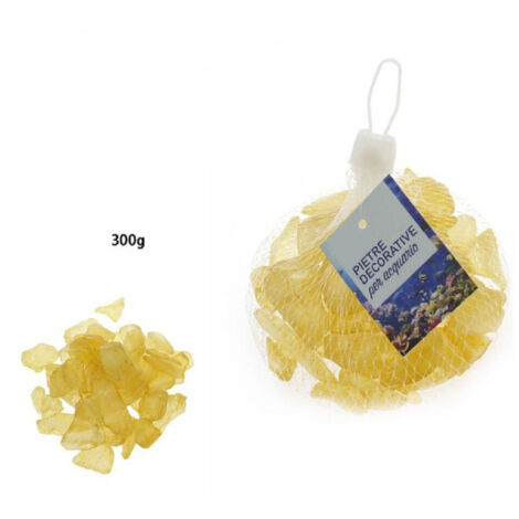 Trade Shop - Steine Steine dekorative Kieselsteine gelb für Aquarium von 300gr Dekoration 70270 -