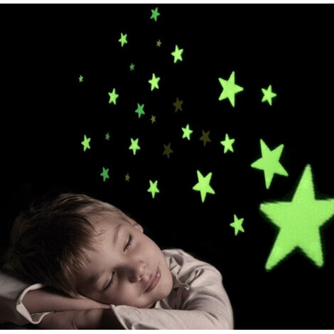 Trade Shop - Stelle Stella Glow Fluorescenti Decorazione Arredo Stanze Brillano Al Buio -