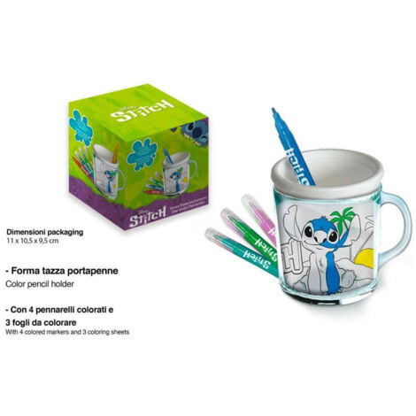 Trade Shop - STITCH DISNEY MALEN STIFT CUP MARKER FARBEN GESCHENK -