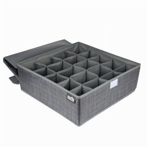 Trade Shop - Stoff-Organizer, Aufbewahrungsbox, 20 Plätze, Wäschebehälter, 32 x 32 x 12 cm, 69720 -