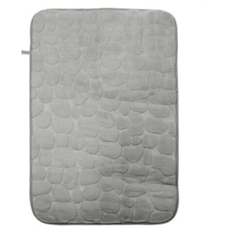 Trade Shop - Stoffmatte Steinoptik für Badezimmermöbel 45x70cm 79932 Grau -