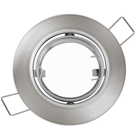 Trade Shop - Strahlerhalter Strahlerhalter verstellbare Halterung Einbau GU10 MR16 Satin -