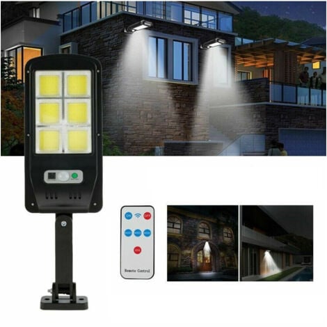 TRADE SHOP TRAESIO Trade Shop - STRASSENLAMPEN SOLAR FOTOVOLTAIC SENSOR 120 LED COB 5195 -