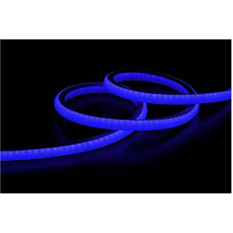 TRADE SHOP - Strip Led Neon Flessibile Striscia Decorativa 5 Mt Ip65 Vari Toni Di Luce U-12v - -Blu      -