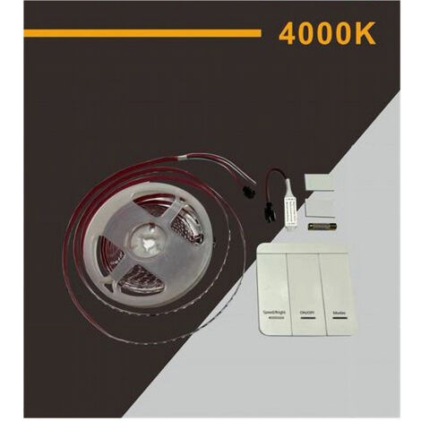 Trade Shop - Strip Striscia Led 2835 Flessibile Dc 24v 10 Giochi Luce Ip20 5 Mt W2835-24-120 -