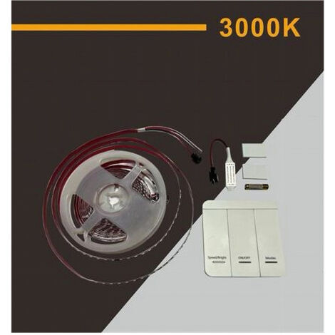 TRADE SHOP - Strip Striscia Led 2835 Flessibile Dc 24v 10 Giochi Luce Ip20 5 Mt W2835-24-120 - -Bianco Caldo      -