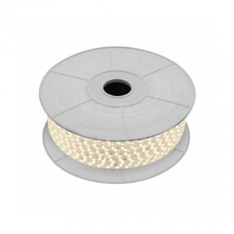 TRADE SHOP - Strisce Led Gommate 2835 144d 10mm 100mt 220v Vari Toni Di Colori Luce 2835smd - -Bianco Caldo      -