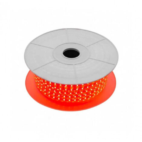 TRADE SHOP - Strisce Led Gommate Smd 2835 A 220v Da 5mm Bobina Stripled 100mt 2835-120 Colore - -Rosso      -