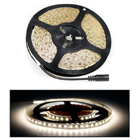 TRADE SHOP - Striscia 600 Led 2835 Strip 5 Metri Bobina Luce Naturale 4000k Waterproof Ip55 -