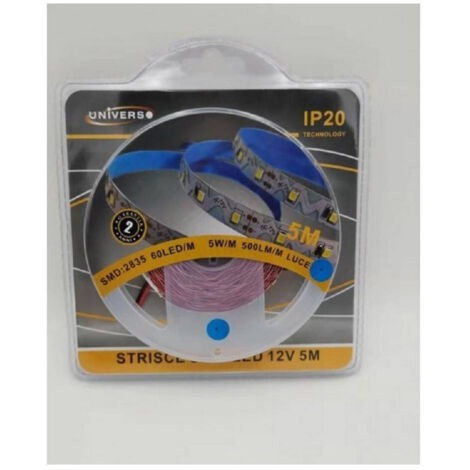 Trade Shop - Striscia Flessibile Strip Led Modellabile 5mt Smd 2835 Vari Toni Luce 2835-12v-s -
