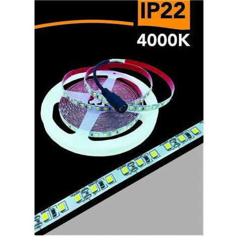 TRADE SHOP - Striscia Led 2835 Strip 5mt Bobina Luce 3000k 4000k 6500k Blu Ip22 2835-12v - -Bianco Naturale      -