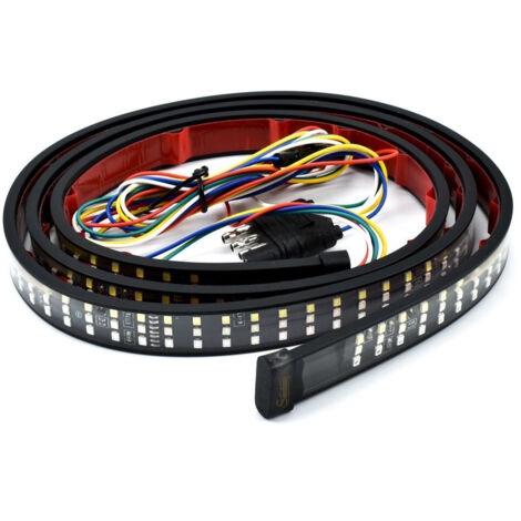 TRADE SHOP - Striscia Led Autoadesiva Illuminazione Rossa Gialla Bianca 1.5mt Auto Q-led2800 -