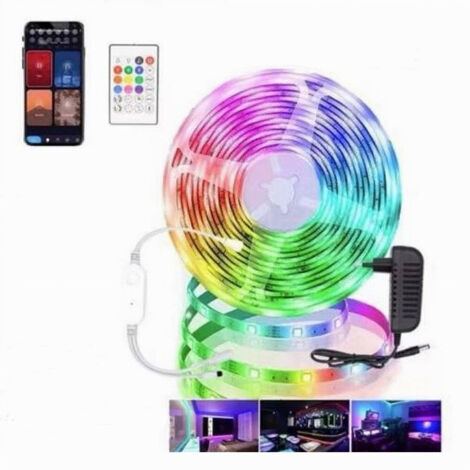 TRADE SHOP - Striscia Led Digitale Intelligente Wifi Kit 3mt 10w Sincronizzazione Musica Xz-d033 -