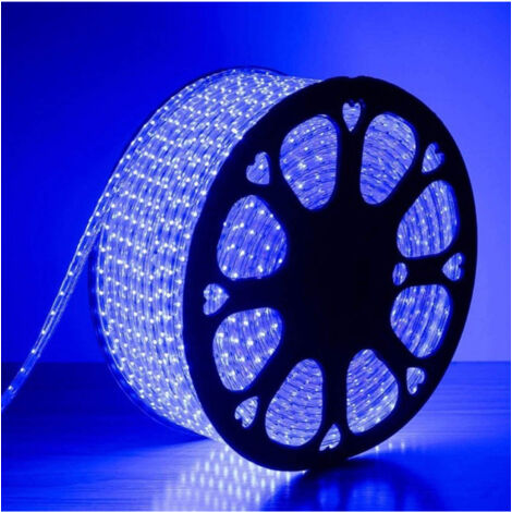 Trade Shop - Striscia Led Luminosa Flessibile 100 Mt Luce Blu 5050 220v Illuminazione Cw579 -