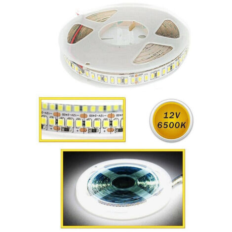 Trade Shop - Striscia Led Smd 2835 Strip 5 Mt Bobina Luce Naturale Calda Fredda 2835 12v -