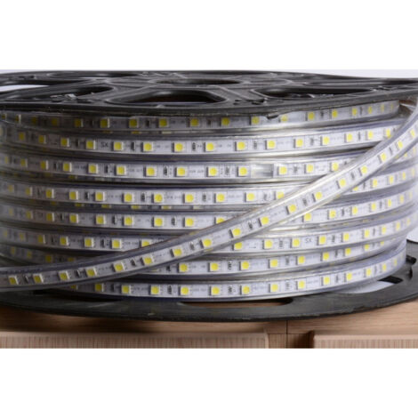 TRADE SHOP - Striscia Strip Led A Metro Led Luce Fredda Calda Rgb Driver Incluso Per Esterno - -Bianco Freddo -SMD 5050