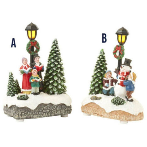 Trade Shop - Structural Paesaggte Tema Natalizio Da 12.5 Cm Con Luce Modelos Led Vari -