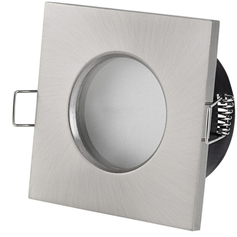Appui Porta Faretto Da Incasso Lampadine Led Mr16 Par16 Quadrato Acciaio 75mm