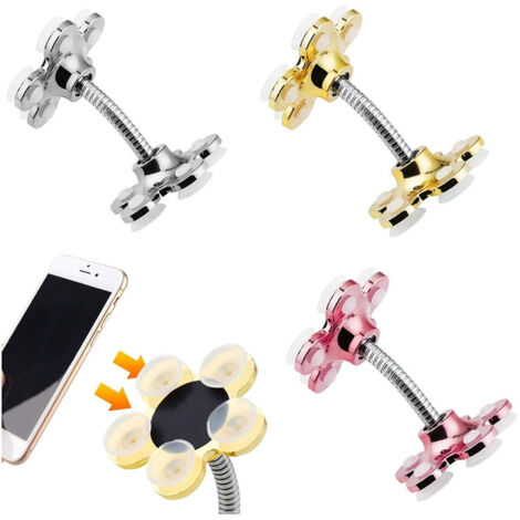 TRADE SHOP - Supporto Auto Universale Ventosa Fiore Cellulare Smartphone Tablet Navigatore -