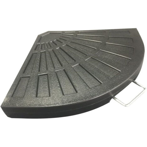 TRADE SHOP - Supporto Base Per Ombrellone Peso Piede D'appoggio Nero Con Maniglia Metallo 020702 -