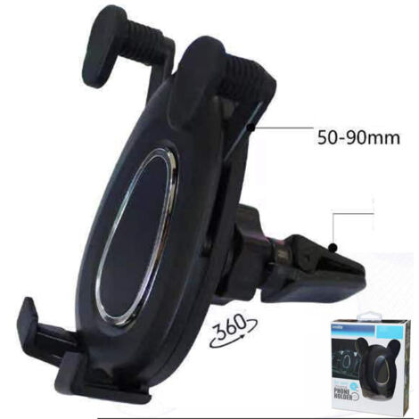 TRADE SHOP - Supporto Cellulare Auto Per Cruscotto Parabrezza Con Clip Portacellulare 360° -