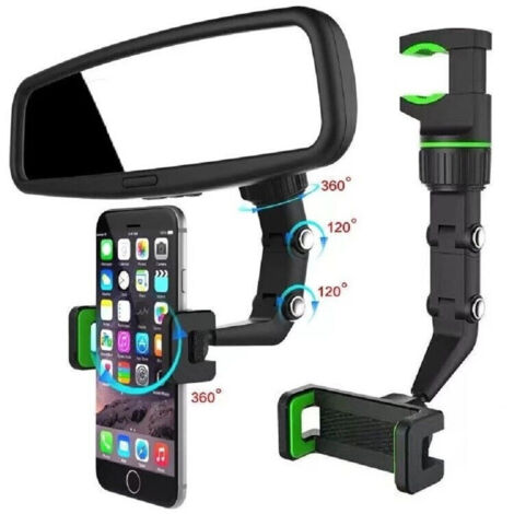 TRADE SHOP - Supporto Da Auto Specchietto Retrovisore Per Cellulari Navigatore Smartphone -