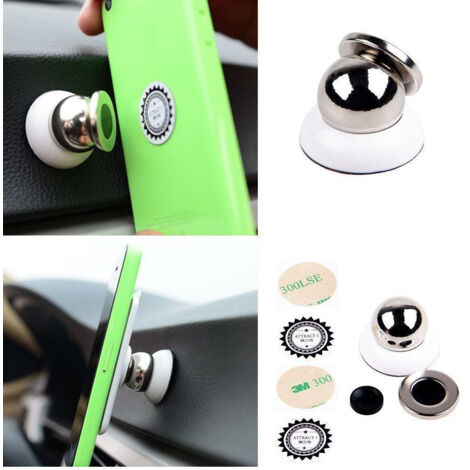 TRADE SHOP - Supporto Magnetico A Sfera Per Cellulare Smartphone Da Auto Con Rotazione 360° -