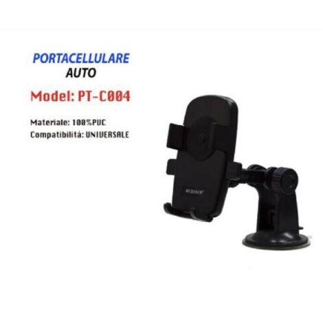 Trade Shop - Supporto Porta Cellulare Smartphone Universale Da Auto Con Ventosa Pt-c004 -