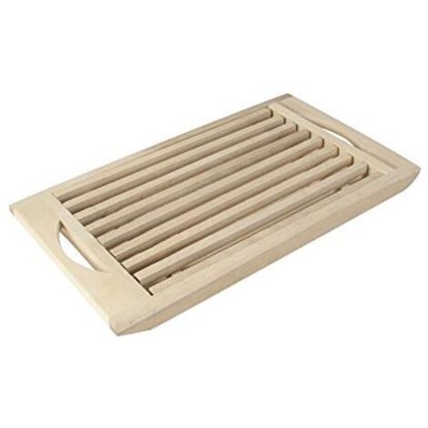 Trade Shop - Tabla De Cortar De Madera Para Pan Carnes Queso Con Rejilla Extraíble Para Migas -