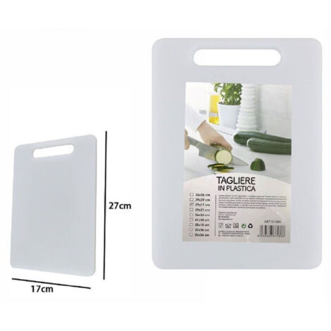 Trade Shop - Tabla De Cortar De Plástico Con Asa 27 X 17 Cm Corte De La Cocina De Fruta De Verduras 67580 -