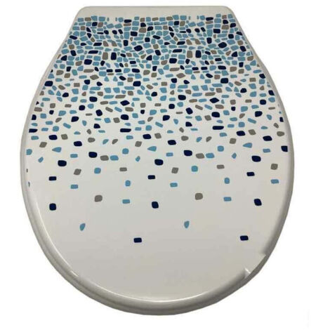 Trade Shop - Tableta Resistente A La Cubierta De Plástico Wc 44x36.5 Cm Mosaico Fantasía - -3,5-