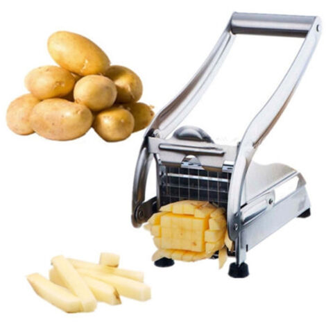 TRADE SHOP - Taglia Affetta Patate Pelapatate Patatine Fritte Potato Verdure Carote Acciaio -