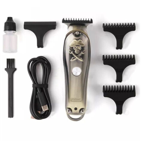 Trade Shop - TAGLIA CAPELLI RECARICABIEN RASOIO ELETTRICO REGOLA BARBA 3 PETTINI USB Q-TF52 -