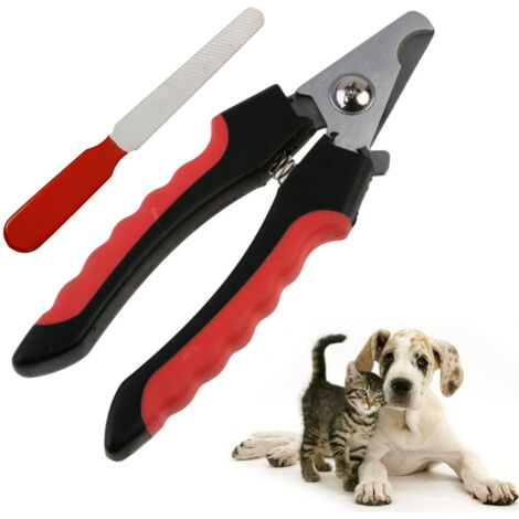 TRADE SHOP - Taglia Unghie Tagliaunghie Forbici Per Cani Gatti Tronchesino Con Lima Limetta -