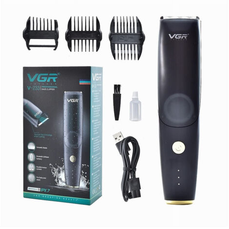 Trade Shop - Tagliacapelli Barba Ricaricabile Usb Impermeabile Senza Fili Professionale V-233 -