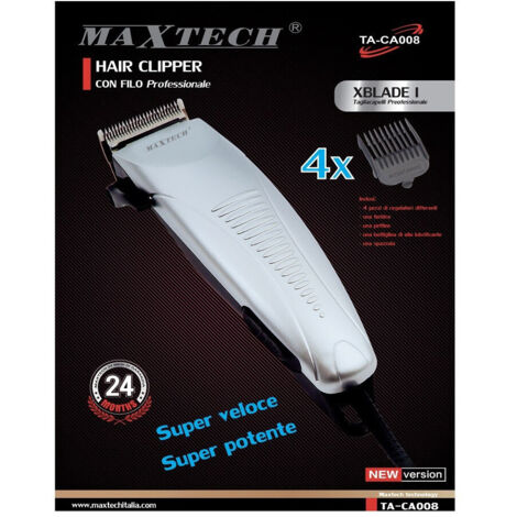 Trade Shop - Tagliacapelli Rasatura Con Filo Regolabile Profesional Maxtech De Man Ta-ca008 -