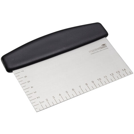 TRADE SHOP - Tagliapasta Pizza Raschietto Spatola Rettangolare In Acciaio Inox Con Righello -
