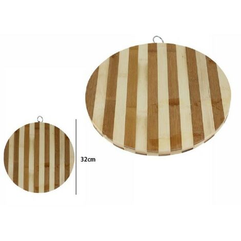 Tagliere rotondo in legno D 20-30 cm: Tagliere aperitivo con manico e tagliere  per pizza in bamboo