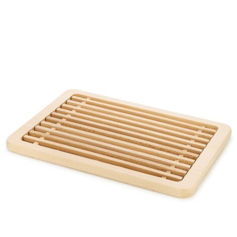 Trade Shop - Tagliere Per Pane In Legno Con Griglia Estraibile Raccogli Briciole 46.5x31x2 Cm