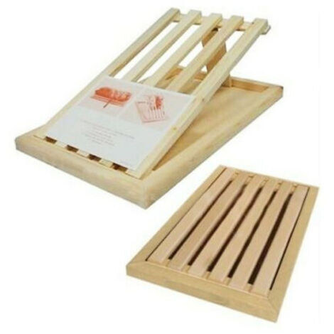TRADE SHOP - Tagliere Per Pane In Legno Con Raccogli Briciole E Griglia Removibile 39 X 23 Cm -