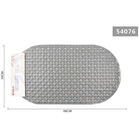 Trade Shop - TAPPEN FÜR ANTISCIVOLO 68 X 38 CM TAPPETINO VASCA DA BAGNO GRIGIO 54076 -